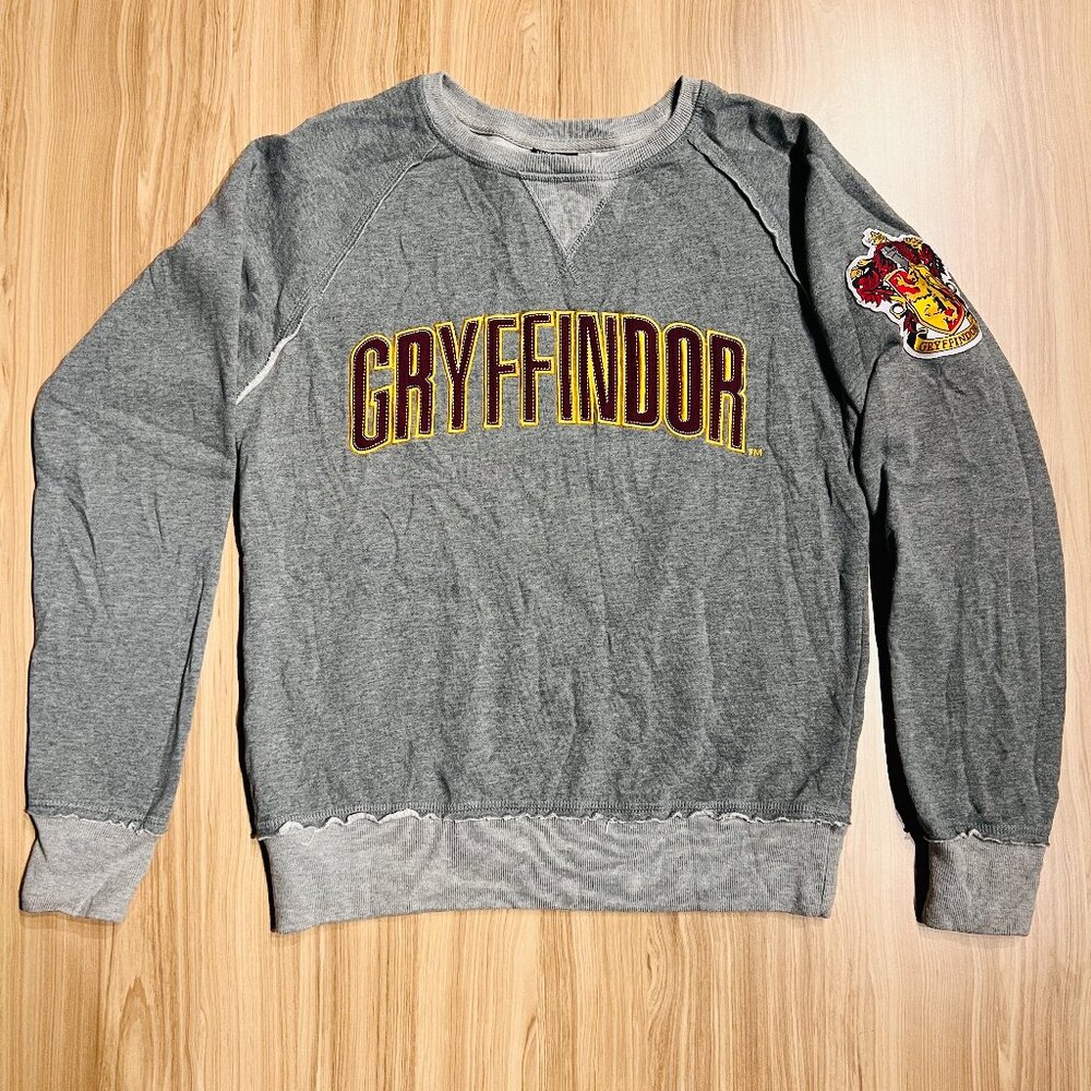 Harry Potter Gryffindor Sweatshirt Women's Gray Embroidered Universal - Size S
